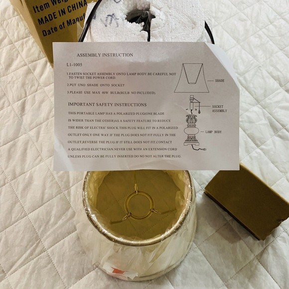 Trieste Marble 18 1/2" High Accent Table Lamp w/ Ivory Shade Antique Luxury Look - Picture 10 of 13